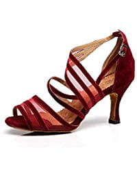 zapatos de baile latino de color rojo